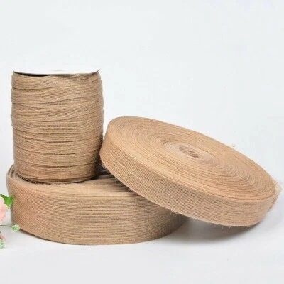 10M Hemp Rope Jute Webbing Tape DIY Craft Straps Burlap Ribbon Sewing Trim SPW - Image 1 of 4