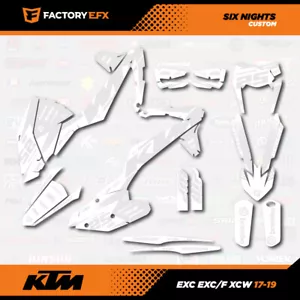 Whiteout Racing Graphics Kit fits KTM 17-19 EXC EXCF XCW 125 150 200 250 300 450 - Bild 1 von 5