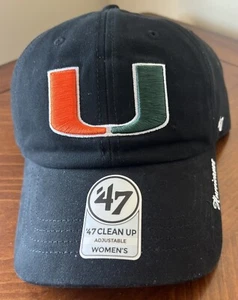 Miami Hurricanes Football Black “U” Logo Women’s Hat - Brand New Rare Exclusive - Picture 1 of 4