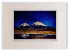 736012 Volcano Parinacotta Chile Watercolour Picture Frame