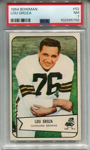 1954 Bowman #52 Lou Groza PSA 7 NM Cleveland Browns - Bild 1 von 2