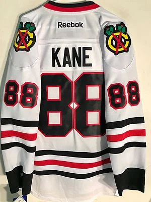Camiseta Reebok Premier NHL Chicago Blackhawks Patrick Kane Blanca talla 2X Foto 1 de 2