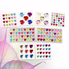8 Sheets M Child Glitter Heart Stickers Face Jewel Rhinestone Gems For Crafts