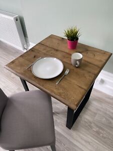 Industrial Rustic Dining Table Desk TOP ONLY Chunky Solid Oak Wood Handmade UK