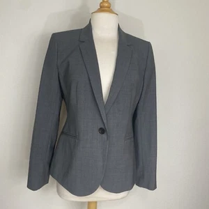 New J. Crew Womens Gray Wool Mix 1035 Tollegno 1900 Blazer Jacket Size 12 Preppy - Picture 1 of 18