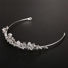 Rhinestone Wedding Hair Hoop Crystal Bridal Crown Silver Headpiece