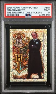 2001 Panini Harry Potter/ Philosopher Draco Malfoy #149 PSA 9 Holo Sticker - Picture 1 of 3