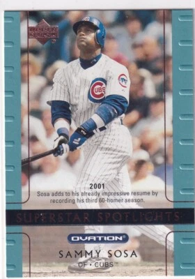 2002 Upper Deck Ovation #108 Sammy Sosa - Image 1 of 2
