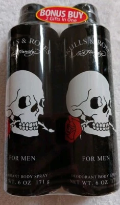 Skulls & Roses de Christian Audigier Spray Corporal para Hombre Juego de 2 6oz. Foto 1 de 4