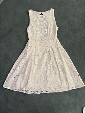 Ladies Zara Cream Lined Lace Dress Size Small *Perfect For Hen do_Party*