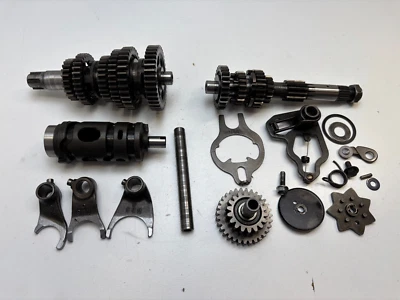 1986-87 Honda ATC125M Transmission Main Counter Shaft Gear Shift Drum Cam Forks - Image 1 of 4
