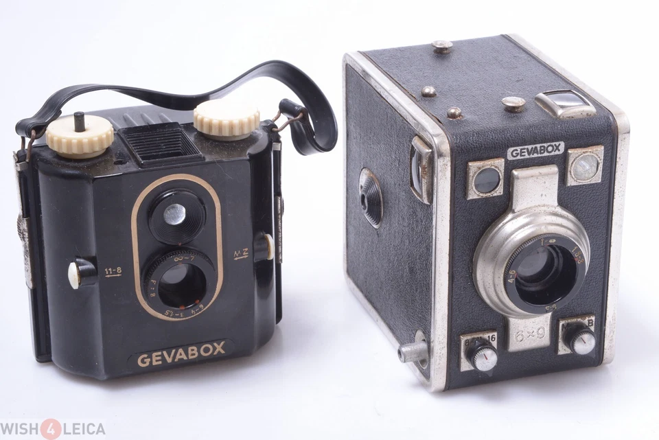 ✅ GEVEART 2 TYPEN GEVABOX (ADOX 66) BOXKAMERA BAKELIT 6X6-6X9CM 120 ROLLFILM - Bild 1 von 4