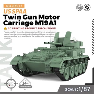 SS87517 HO Scale Railway Military Model Kit US TwinGun Motor Carriage M19A1 SPAA - Picture 1 of 8