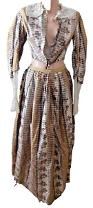 Theaterkostüm Historisches Kleid braun XS S viktorianisch Renaissance ? Mängel !