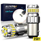 2/4Pcs AUXITO 1157 LED Turn Signal Brake Reverse Parking White Light Bulb 6500K