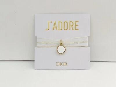 Dior J'adore Charm Bracelet White Pendant Bag Dior Beauty Charm Ribbon Novelty - Image 1 of 4