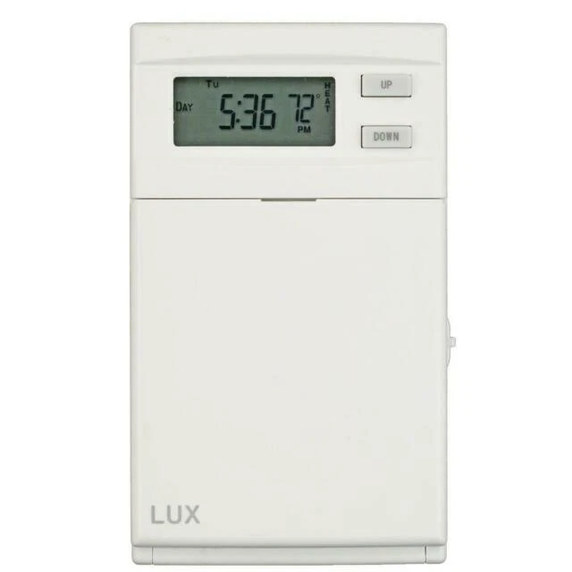 Lux ELV4 5-2 Programmable Line-Voltage Heating Thermostat - White