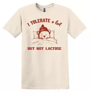 Maglietta Orso Lattosio Tollero Molto Ma Non Maglia Grafica Divertente Vintage Adulto Fu - Foto 1 di 11
