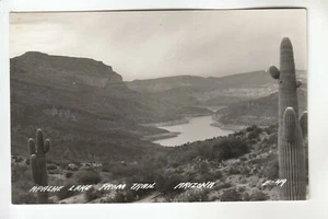 Cook Real Photo Postcard Apache Lake from Trail AZ E-49 - Picture 1 of 1
