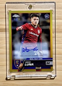 2023 Topps Chrome MLS Diego Luna #9 Rookie RC /50 True Gold Auto USA USMNT - Picture 1 of 2