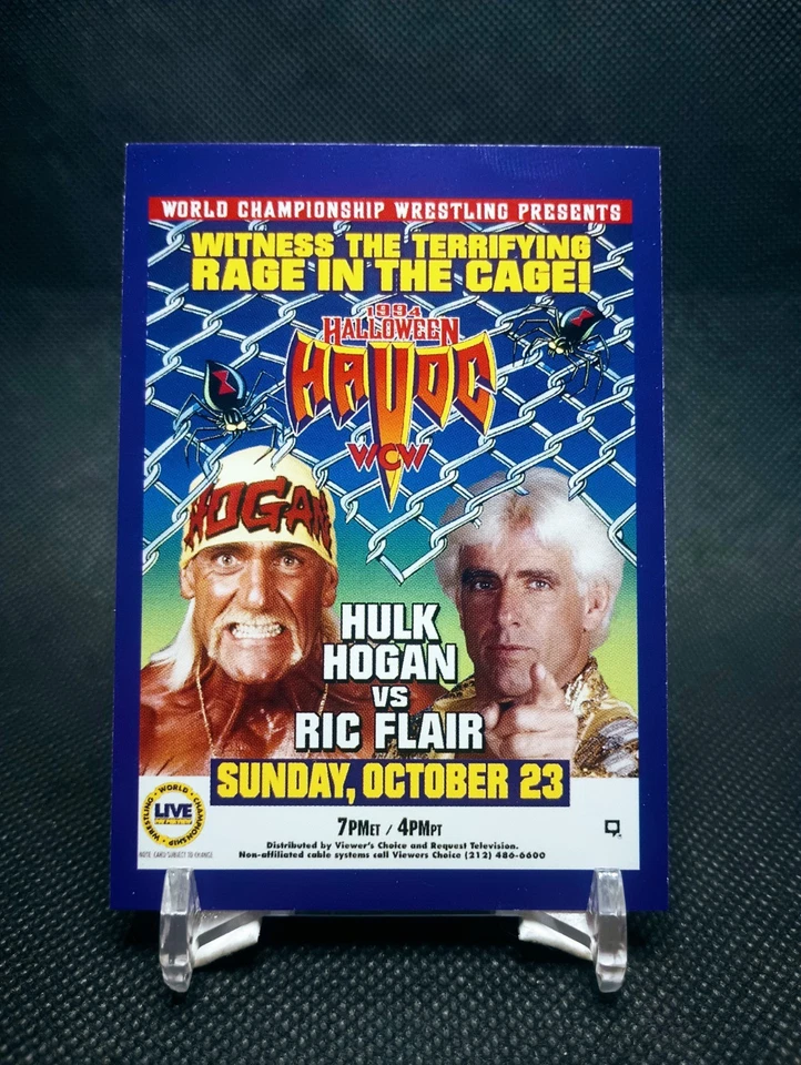 Hulk Hogan Ric Flair 1995 Halloween Havoc WCW Cardz Main Event Promo 91 WWE Rare - Image 1 of 2