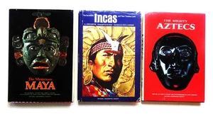 MIGHTY AZTECS  MYSTERIOUS MAYA INCREDIBLE INCAS 3 BOOK LOT NATIONAL GEO SOCIETY - Picture 1 of 18