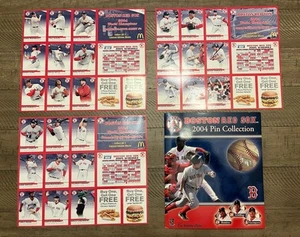2004 McDonalds Boston Red Sox, Commemorative Complete 3 Sheets, Player Pin Book - Bild 1 von 8