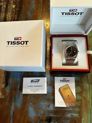 Tissot PRX Powermatic 80 18k Rosegold Braun 40mm  Fullset - Bild 1 von 4