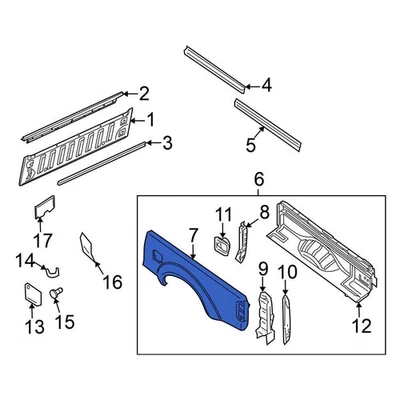 For Nissan Frontier 2005-2006 Nissan 93312EA830 Rear Right Outer Truck Bed Panel Foto 1 de 2