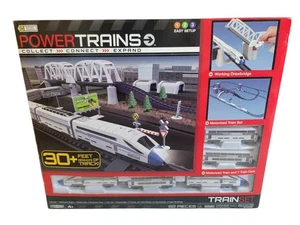 New Train Set Power Trains Battery Operated 82 Pieces Easy Set Up - Picture 1 of 6