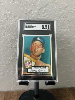 2006 Mickey Mantle Topps Chrome '52 #395/1952 SGC 8.5 - Image 1 of 2