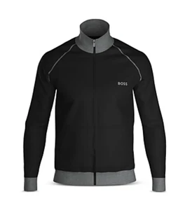 Boss Men Mix & Match Cotton Blend Full Zip Jacket Black Size XXL - Picture 1 of 1