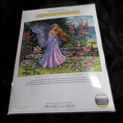 Dimensions Gold Collection Summer Fairy Counted Cross Kit #35410 NUEVO 14" X 12" Foto 1 de 4