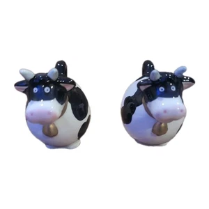 Juego de sal y pimienta de vacas gorditas de loza  - Imagen 1 de 6