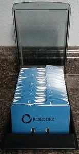 Rolodex Rubbermaid Card File System 8”x4.5” - Includes Blank Cards - Picture 1 of 9