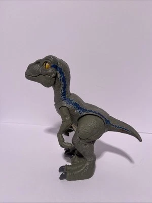 Jurassic World 2018 Primal Pal Blue Velociraptor Dinosaur Dino Rivals - Image 1 of 4
