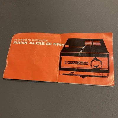 Rank Aldis QI Fifty Vintage Slide Projector User Guide/Instruction Book/Manual - Image 1 of 4