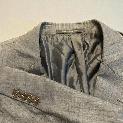 Abrigo deportivo para hombre Zegna Trofeo 600 gris EU 54L US 44L lana seda Suiza Foto 1 de 4