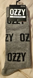 OZZY OSBOURNE SOCKS GRAY 1 SZ SHOE MEN/WOMEN HEAVY METAL MUSIC 🎶 🎵 BAND👟👞 🎶 - Picture 1 of 3