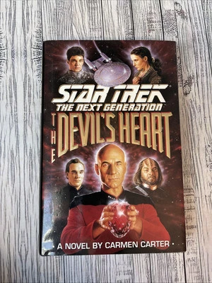 Star Trek The Next Generation The Devil's Heart Hardcover Dustcover CarmenCarter - Image 1 of 2