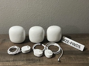 Google Nest Wifi Pro 6E 2 Port Wireless Mesh Router, Pack of 3 - Afbeelding 1 van 9