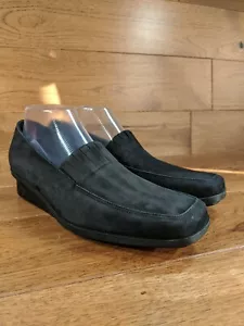 Zapatos con cuña de cuero de gamuza negra ARCHE mocasines sin cordones punta cuadrada TALLA 41 EE. UU. 9.5 - Imagen 1 de 10