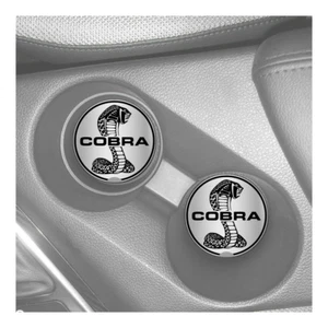 Cobra Mustang SCHLANGE LOGO MASSGESCHNEIDERT SANDSTEIN AUTO UNTERSETZER ABSORBIERT SET (2) - Bild 1 von 1