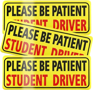 3Pcs Magnet for Car, Please Be Patient Student Driver, New Drivers Sticker Safet - Picture 1 of 12