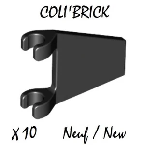 Lego 44676 - 10x Drapeaux / Flag 2x2 trapezoid - Noir / Black - lot kg NEW NEUF - Imagen 1 de 1