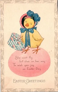 She Can't Fly Chick Easter Postcard - Picture 1 of 2