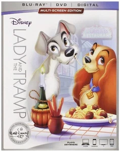 Lady and the Tramp ~ Blu-ray + DVD + Digital 2018 (BN) w/Slipcover - Picture 1 of 2