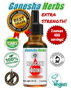 NASCENT IODINE 400 SERVINGS per bottle 2 OUNCES! ORGANIC!🔥 HIGHEST POTENCY! - Picture 1 of 2