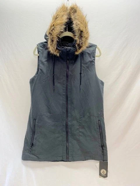 Volcom Womens Longhorn Vest Black Sz L NEW - Image 1 of 1