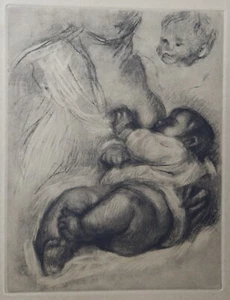 Pierre Auguste Renoir Etching Ambroise Vollard 1919 Antique - Picture 1 of 14